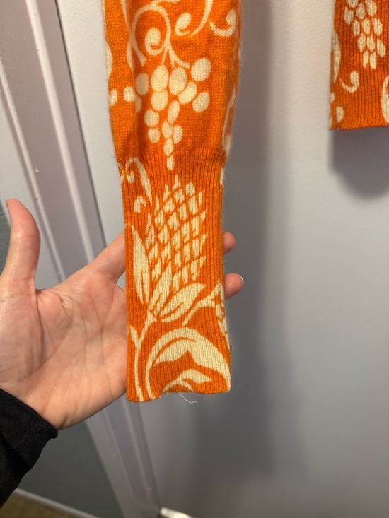 Orange lucky brand Floral Button-Front Cardigan - Picture 4 of 6